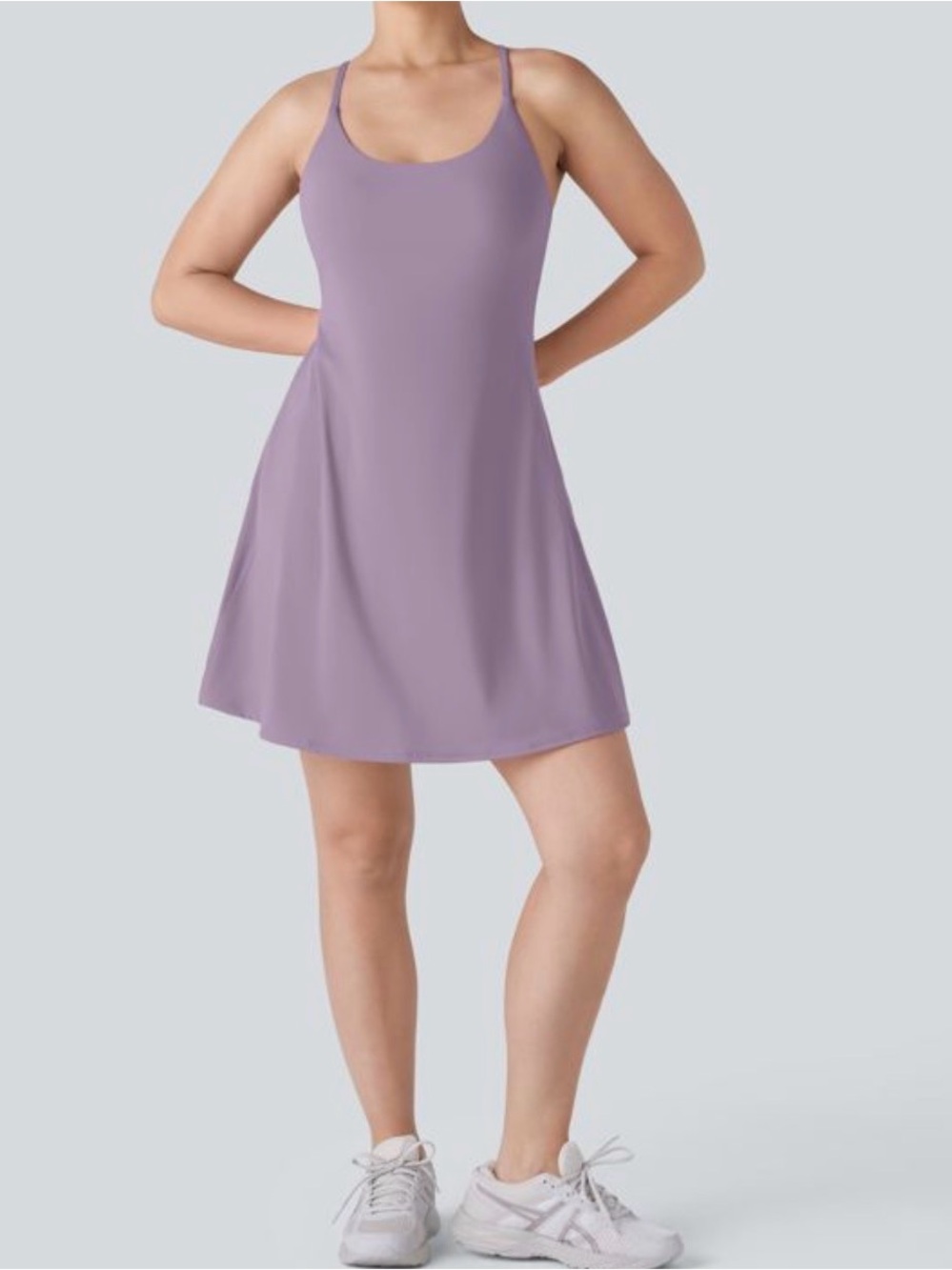 HALARA Strappy Back Active Tennis Golf Dress Tulip Purple Size M